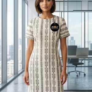 D48 Black & White Shift Dress