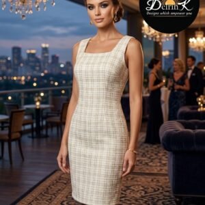 D46 Square neck Shift Dress